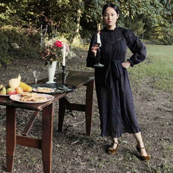 Doen Fraise Dress, Black Size M - Picture 6 of 10